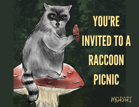 You're Invited to a Raccoon Picnic - Roasted Sweet Potato, Marshmallow, Forest Soil, Sandalwood (NOT VEGAN)