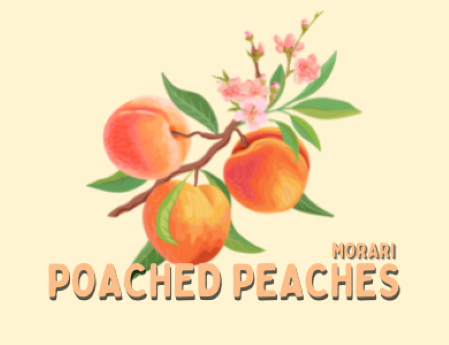 Poached Peaches - Syrupy Poached Peaches, Cinnamon